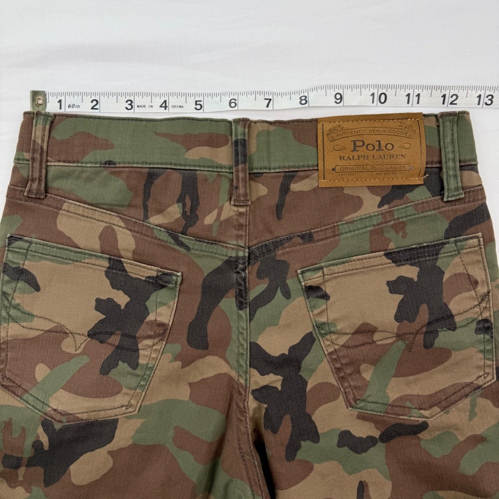 Polo Ralph Lauren Kids Sullivan Slim Camo Pants Green Brown Sz 10 Adjustable New - Picture 6 of 8
